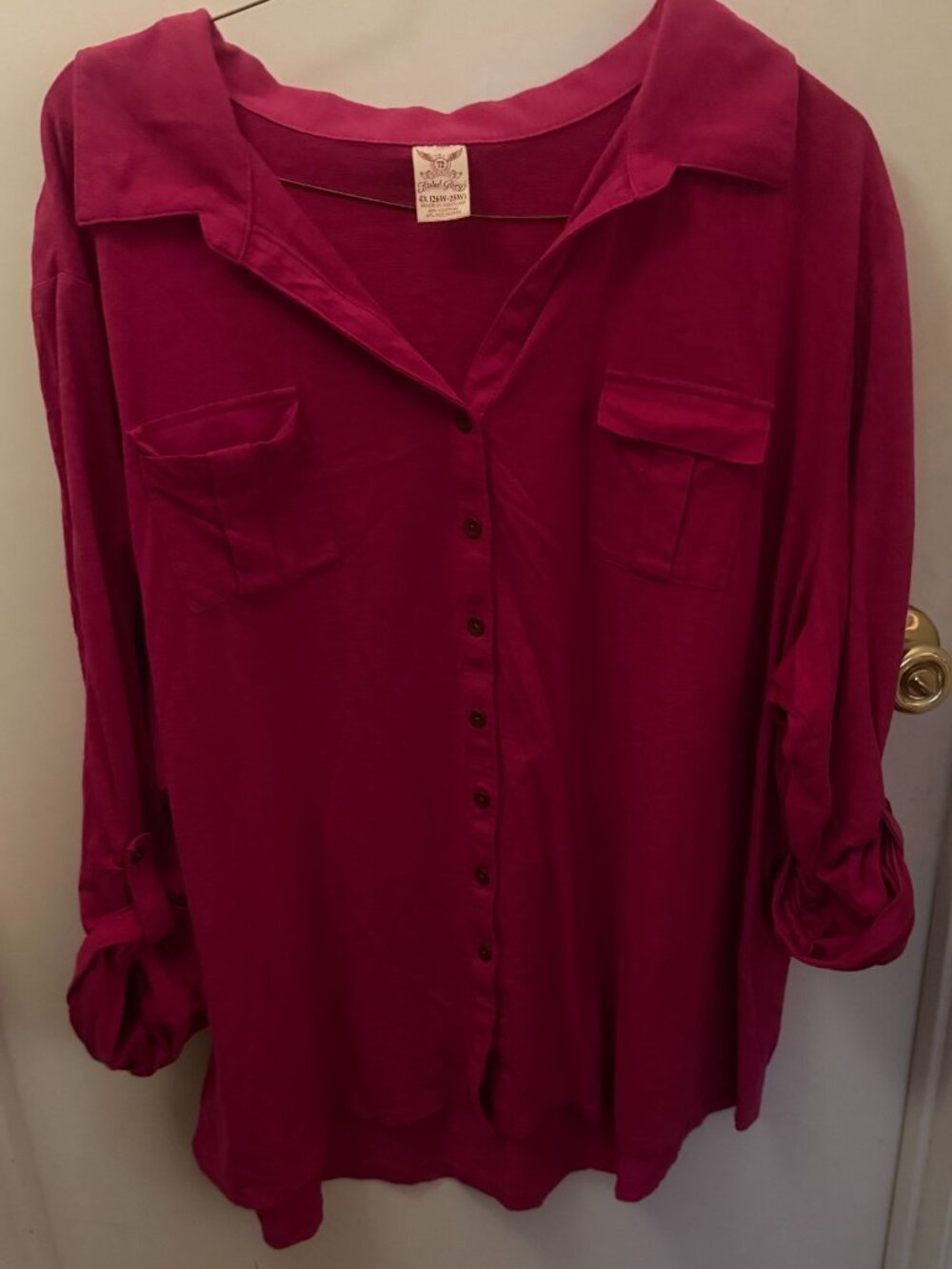 Faded Glory Button-Down Blouse W 4X